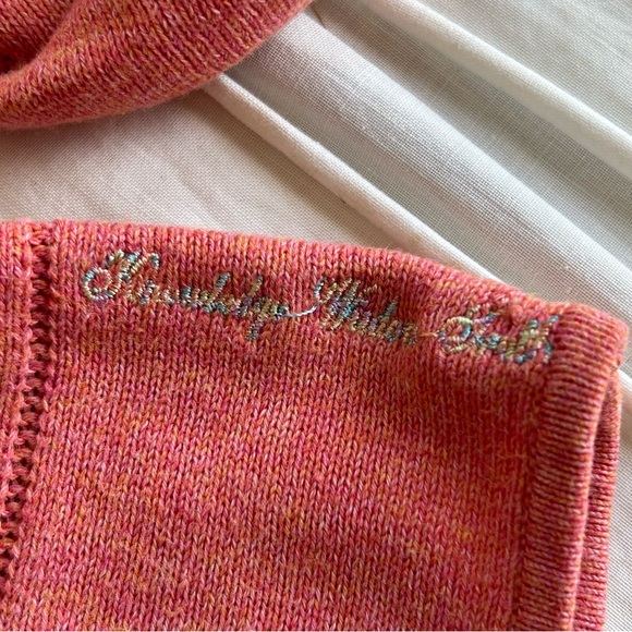 Robert Graham Peach V-Neck Pullover Knit Sweater - Picture 10 of 14